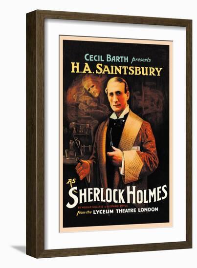 H. A. Saintsbury as Sherlock Holmes-null-Framed Art Print