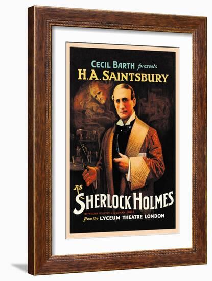 H. A. Saintsbury as Sherlock Holmes-null-Framed Art Print