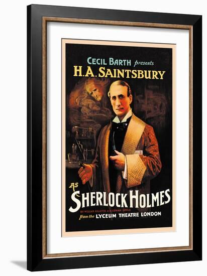 H. A. Saintsbury as Sherlock Holmes-null-Framed Art Print