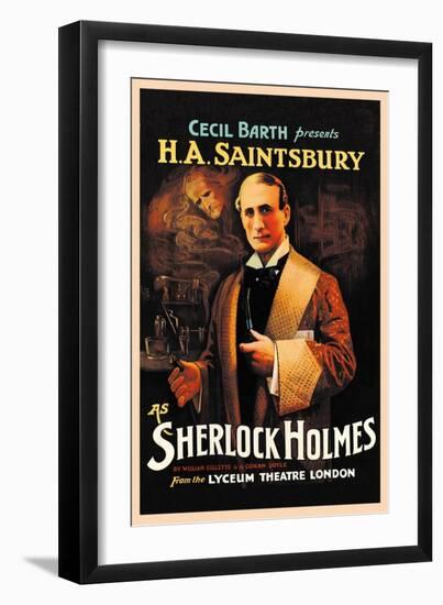 H. A. Saintsbury as Sherlock Holmes-null-Framed Art Print