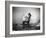 H.B. Leckler's Dog Mace Posing Atop a Chair Outdoors in Ft. Greene, Brooklyn, NY-Wallace G^ Levison-Framed Photographic Print