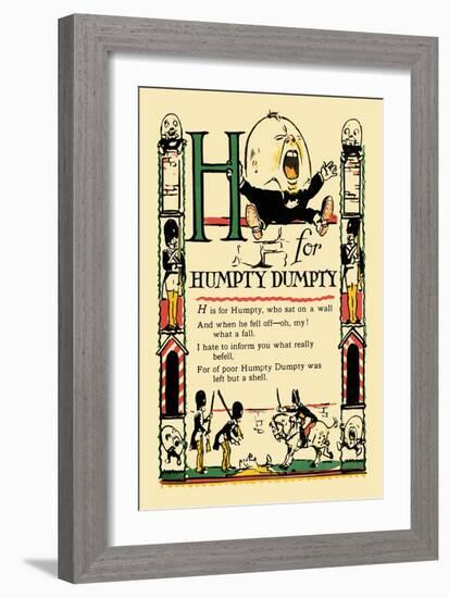 H for Humpty Dumpty-Tony Sarge-Framed Art Print