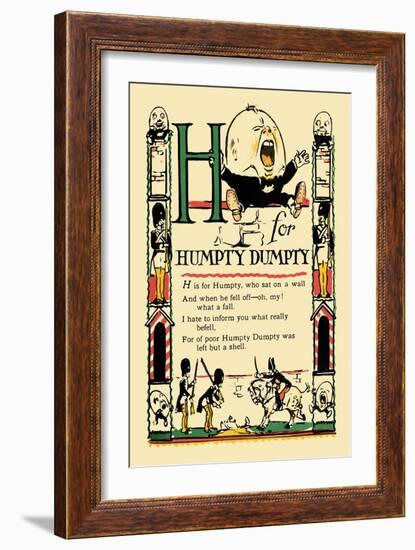 H for Humpty Dumpty-Tony Sarge-Framed Art Print