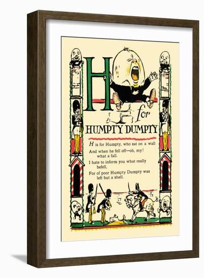 H for Humpty Dumpty-Tony Sarge-Framed Art Print