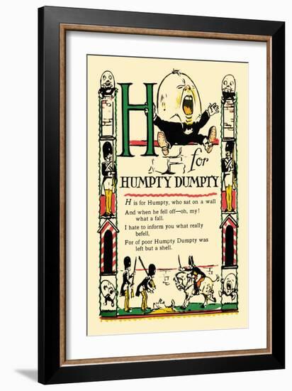 H for Humpty Dumpty-Tony Sarge-Framed Art Print