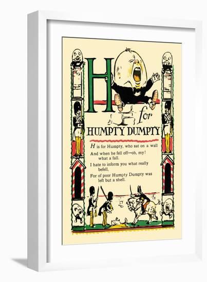 H for Humpty Dumpty-Tony Sarge-Framed Art Print