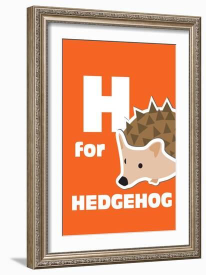 H For The Hedgehog, An Animal Alphabet For The Kids-Elizabeta Lexa-Framed Premium Giclee Print