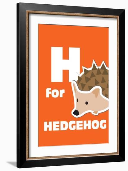 H For The Hedgehog, An Animal Alphabet For The Kids-Elizabeta Lexa-Framed Premium Giclee Print