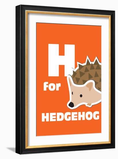 H For The Hedgehog, An Animal Alphabet For The Kids-Elizabeta Lexa-Framed Premium Giclee Print