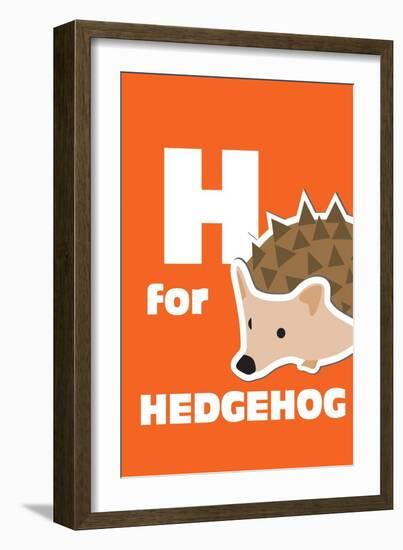 H For The Hedgehog, An Animal Alphabet For The Kids-Elizabeta Lexa-Framed Art Print