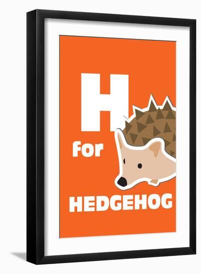 H For The Hedgehog, An Animal Alphabet For The Kids-Elizabeta Lexa-Framed Art Print