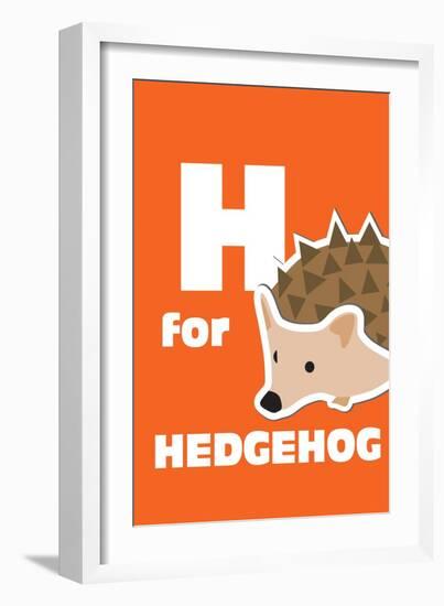 H For The Hedgehog, An Animal Alphabet For The Kids-Elizabeta Lexa-Framed Art Print