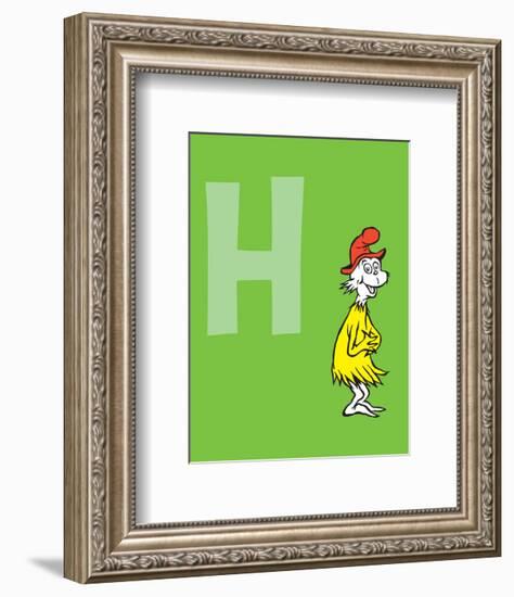 H - I Am Sam. Sam I Am. (on green)-Theodor (Dr. Seuss) Geisel-Framed Art Print