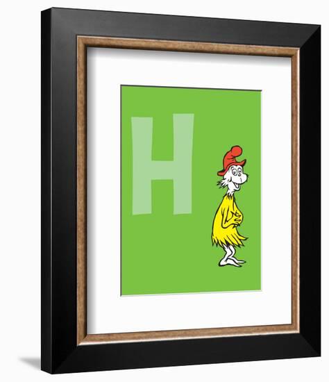 H - I Am Sam. Sam I Am. (on green)-Theodor (Dr. Seuss) Geisel-Framed Art Print
