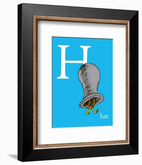 H is for Hat (blue)-Theodor (Dr. Seuss) Geisel-Framed Art Print