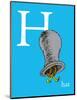 H is for Hat (blue)-Theodor (Dr. Seuss) Geisel-Mounted Art Print
