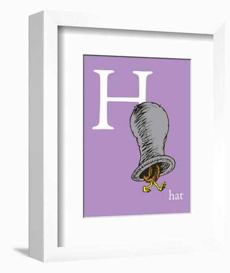 H is for Hat (purple)-Theodor (Dr. Seuss) Geisel-Framed Art Print