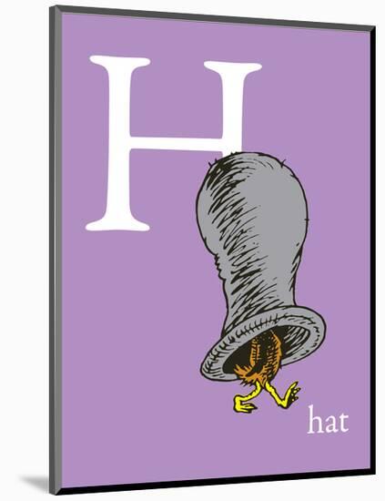 H is for Hat (purple)-Theodor (Dr. Seuss) Geisel-Mounted Art Print