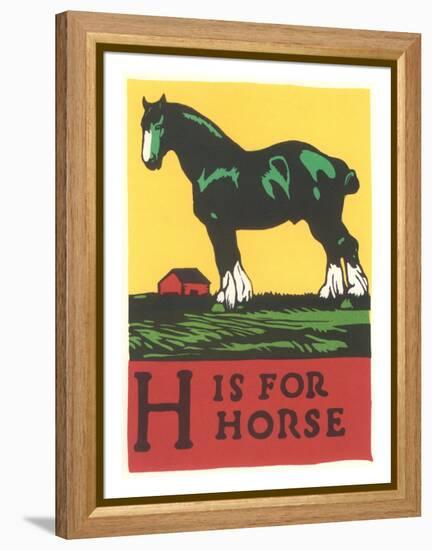 H is for Horse-null-Framed Stretched Canvas