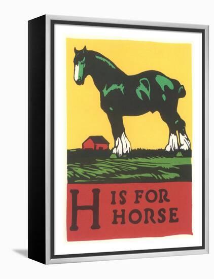 H is for Horse-null-Framed Stretched Canvas