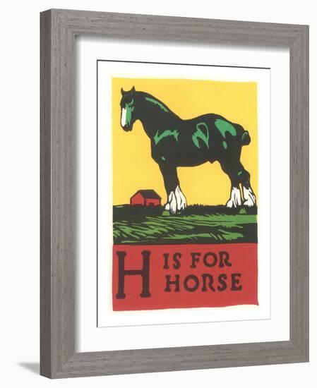 H is for Horse-null-Framed Premium Giclee Print