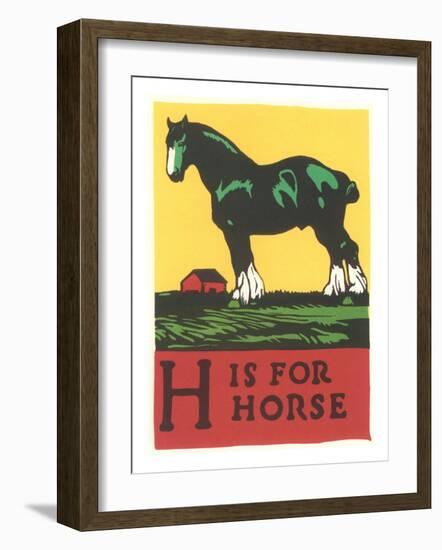 H is for Horse-null-Framed Premium Giclee Print