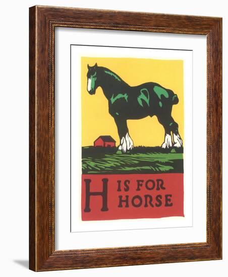 H is for Horse-null-Framed Premium Giclee Print