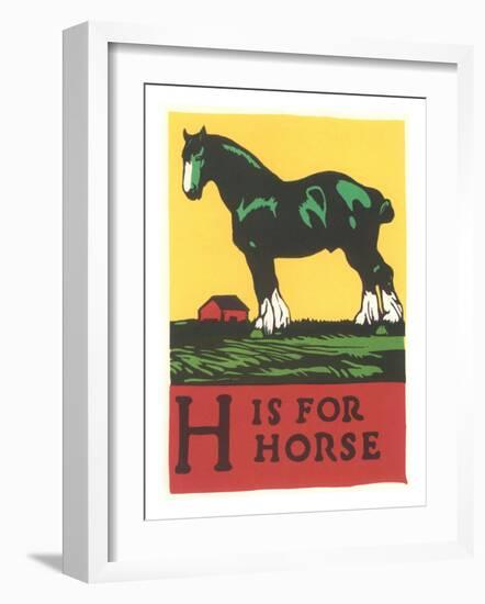 H is for Horse-null-Framed Premium Giclee Print
