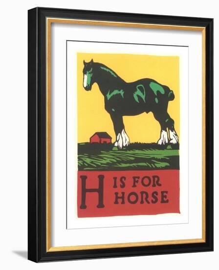 H is for Horse-null-Framed Premium Giclee Print