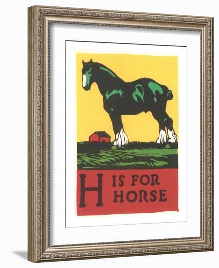 H is for Horse-null-Framed Art Print