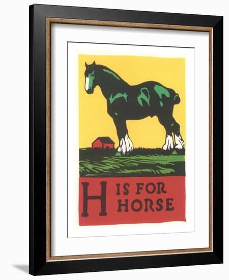 H is for Horse-null-Framed Art Print