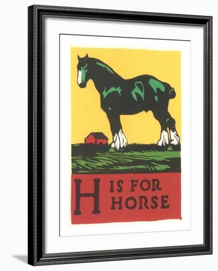 H is for Horse--Framed Art Print