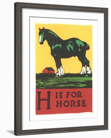 H is for Horse-null-Framed Art Print