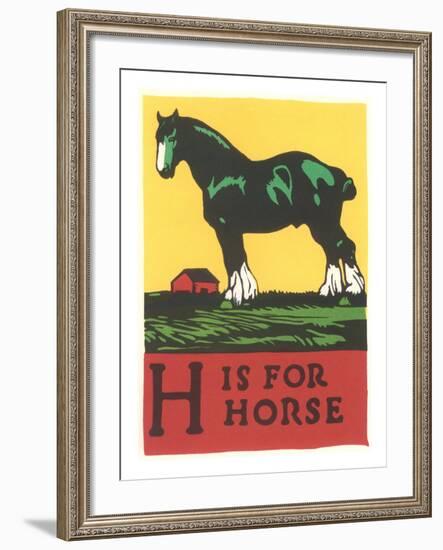 H is for Horse-null-Framed Art Print