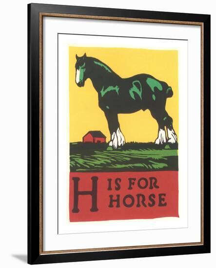 H is for Horse-null-Framed Art Print