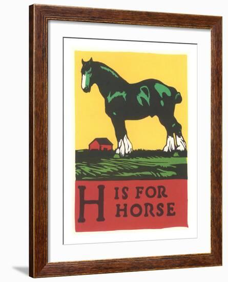 H is for Horse-null-Framed Art Print