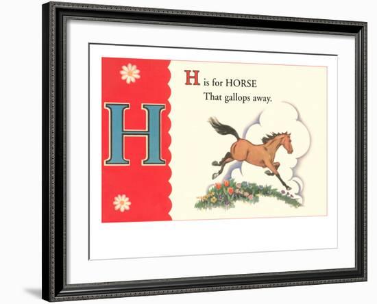 H is for Horse-null-Framed Art Print