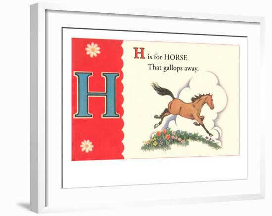 H is for Horse--Framed Art Print