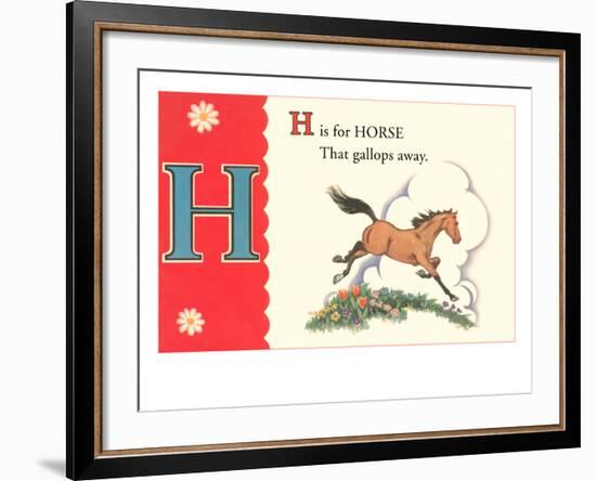 H is for Horse-null-Framed Art Print
