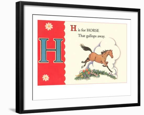 H is for Horse-null-Framed Art Print