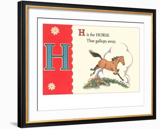 H is for Horse-null-Framed Art Print