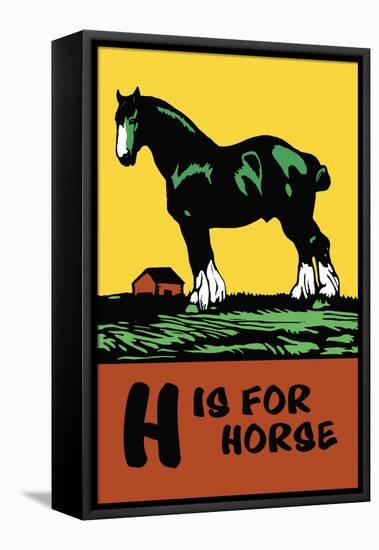 H is for Horse-Charles Buckles Falls-Framed Stretched Canvas