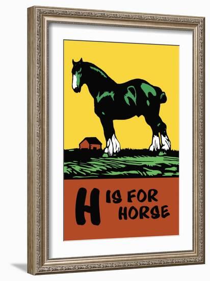 H is for Horse-Charles Buckles Falls-Framed Art Print