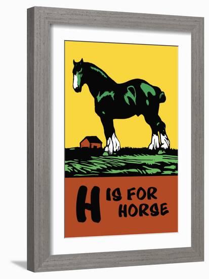 H is for Horse-Charles Buckles Falls-Framed Art Print