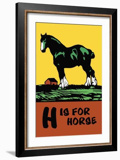 H is for Horse-Charles Buckles Falls-Framed Art Print