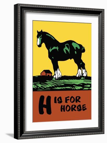 H is for Horse-Charles Buckles Falls-Framed Art Print