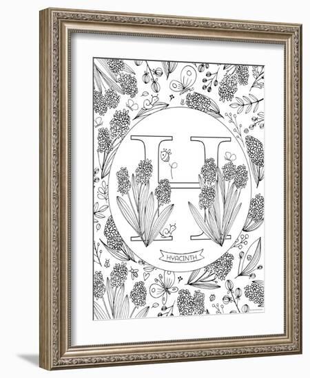 H is for Hyacinth-Heather Rosas-Framed Art Print