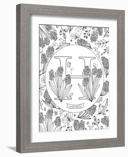 H is for Hyacinth-Heather Rosas-Framed Art Print