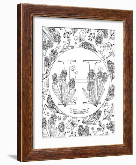 H is for Hyacinth-Heather Rosas-Framed Art Print