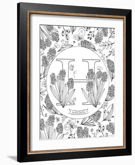 H is for Hyacinth-Heather Rosas-Framed Art Print